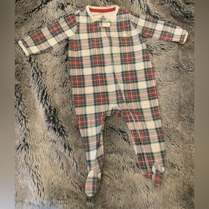 Babygap plaid 3-6month footed onesie